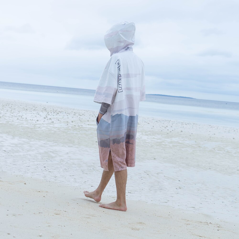 nu-juni mikrofiber skiftende badekåpe poncho voksen badehåndklær badehåndkle kapper hette svømmebasseng treningsstudio Fitness badehåndklær