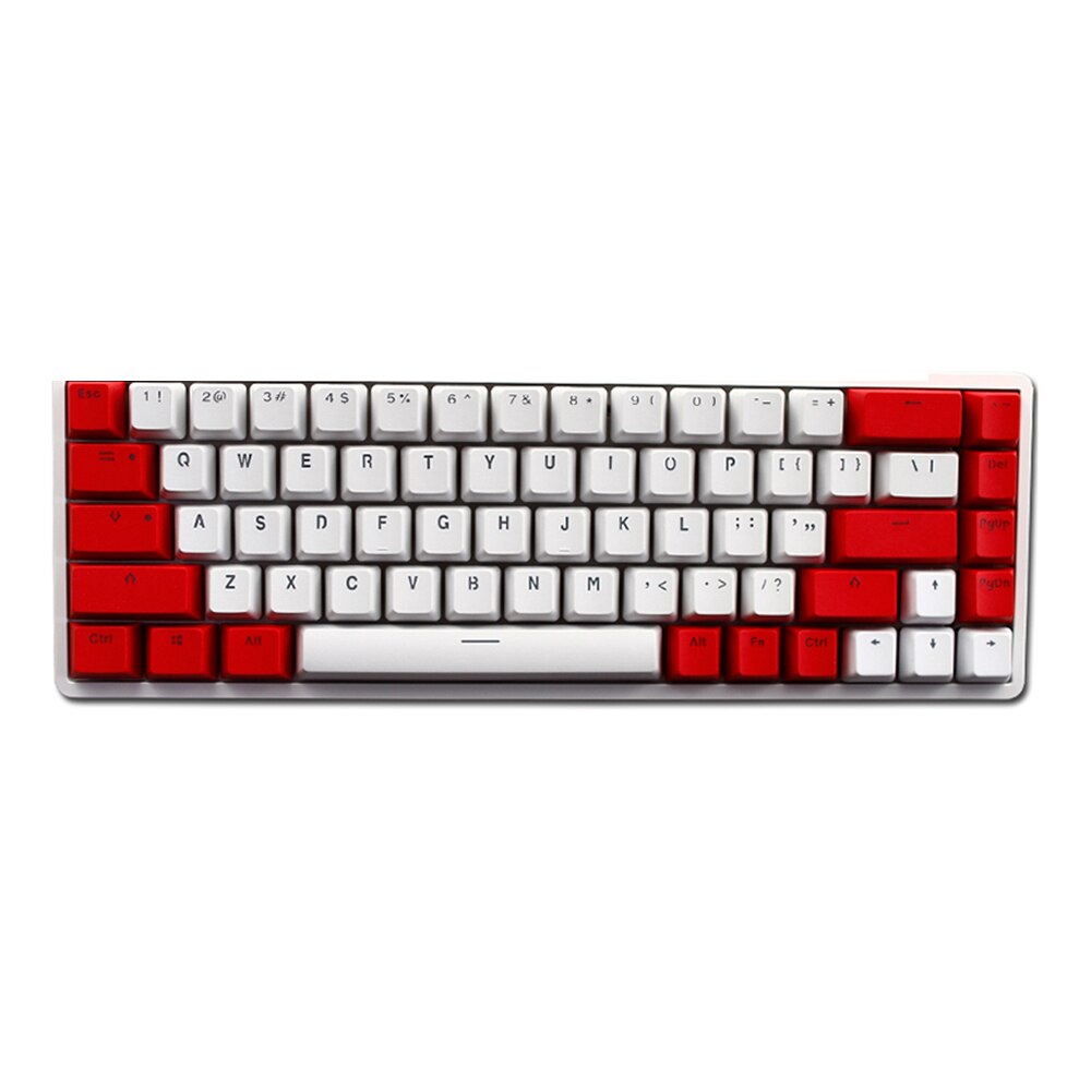 68 klawiszy klawiatura mechaniczna nasadki na klawisze z PBT dwukolorowe OEM MX PBT przezroczyste klawisze do Royal Kludge RK68/RK837/G68/RK855/RK87: 10