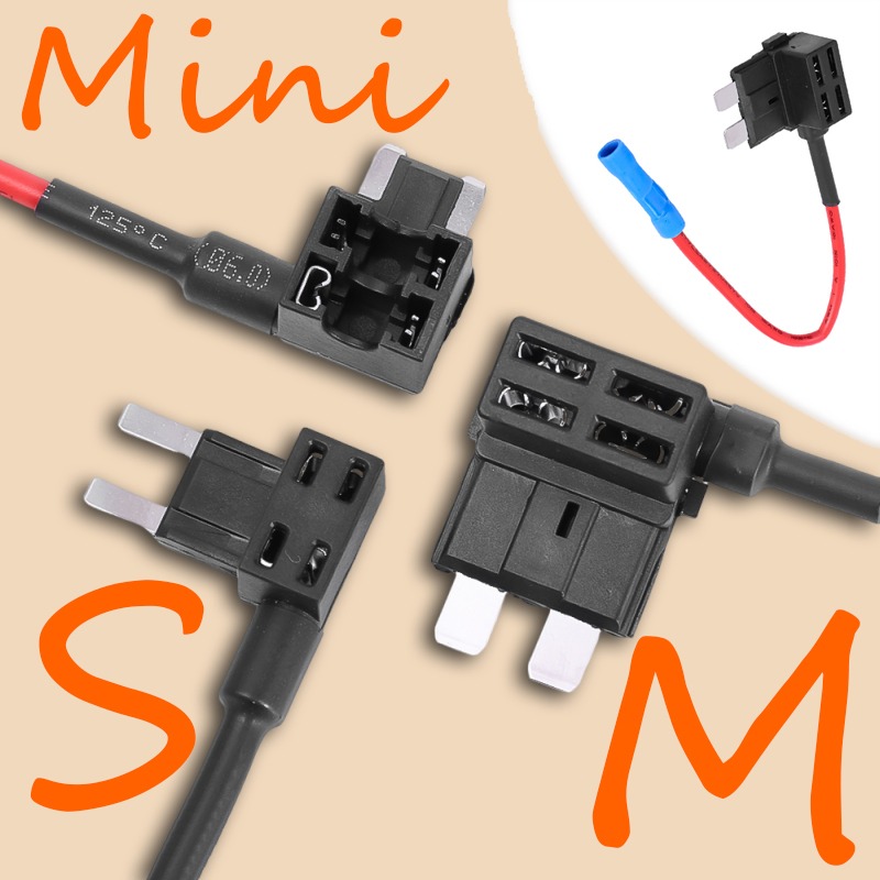 Car Mini Fuse Holder Circuit Adapter ATM Blade Fuse for Car Van Motorcycle RV Boat Tractor TAP Adapter