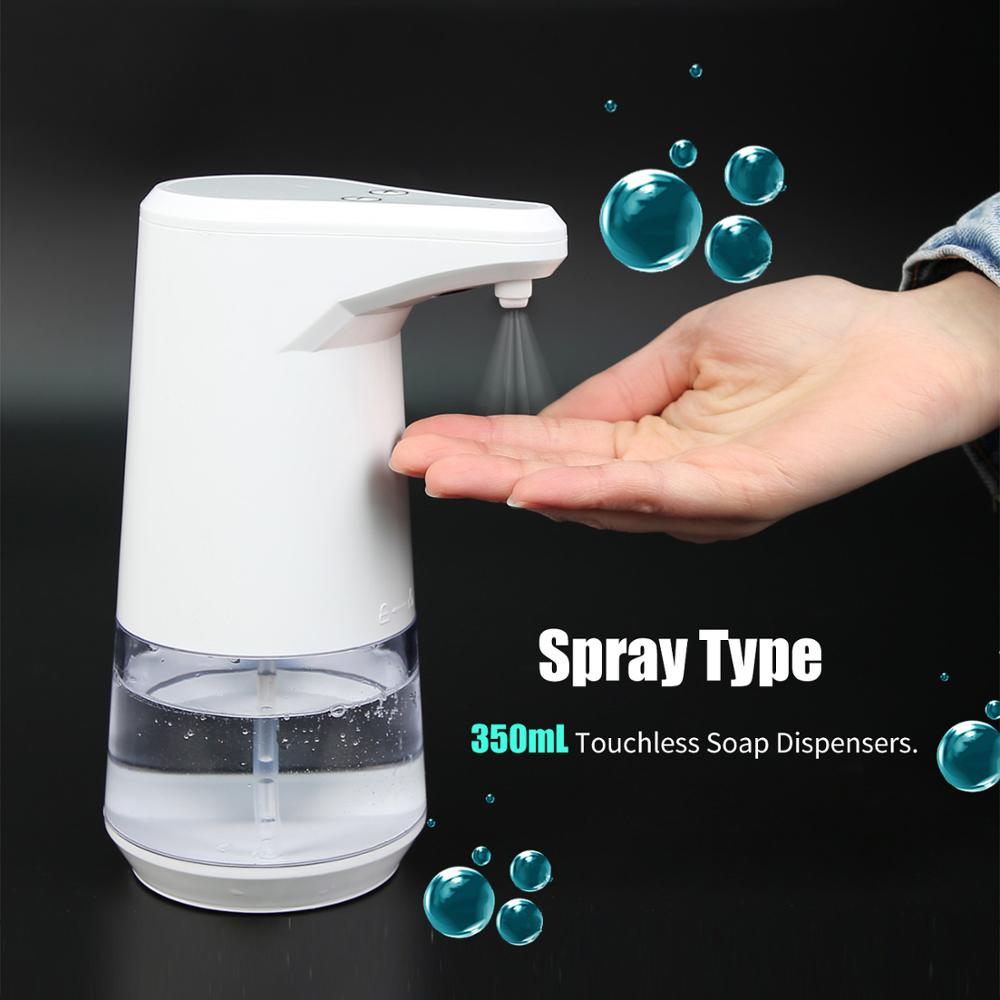 Automatic Soap Dispenser Spray Type Soap Dispensers with IR Sensor Rinse-free Sanitizer Alcohol Disinfectant Dispenser 350mL
