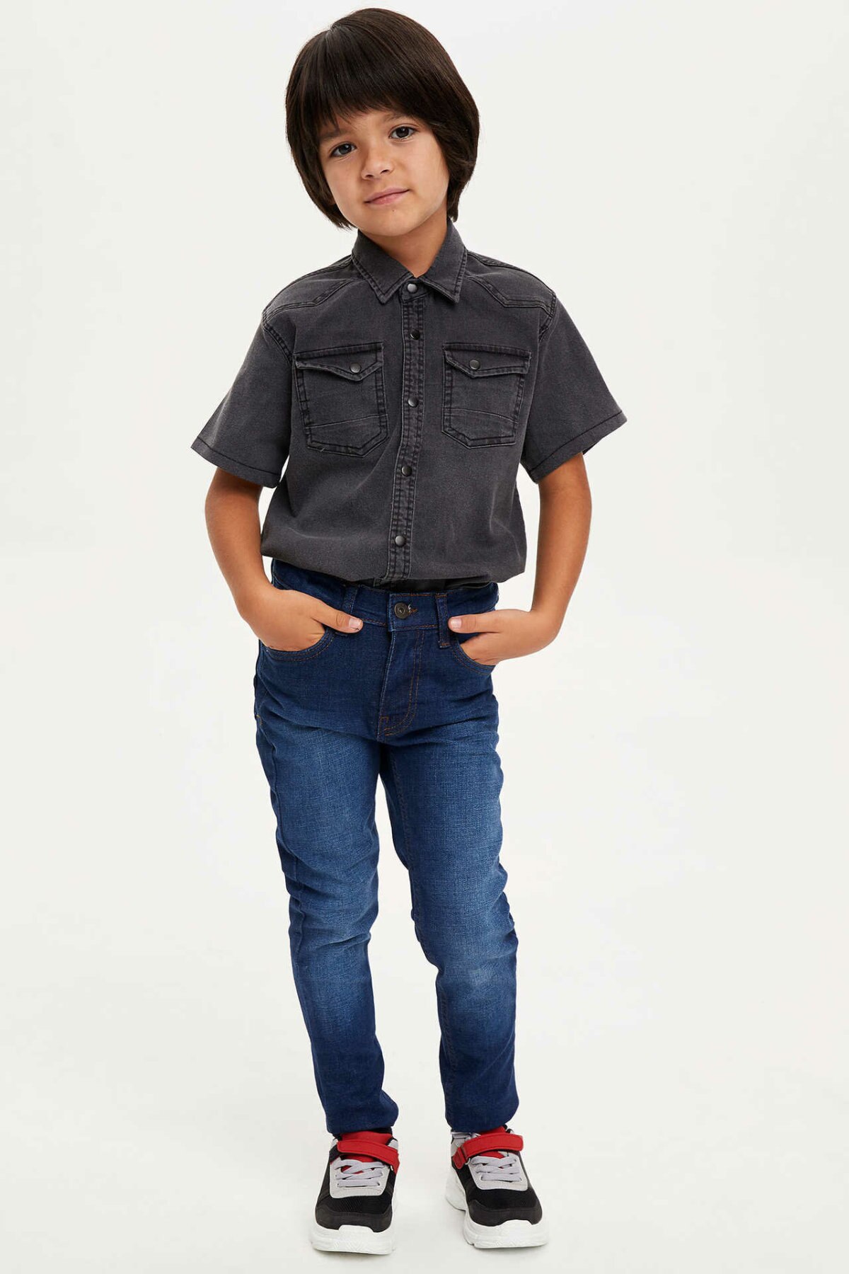 DeFacto automne garçon chemise à manches longues enfants Style décontracté chemises garçons couleur Pure en vrac Sport Tops-M3092A619AU