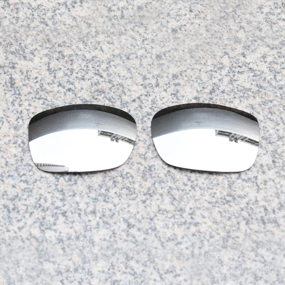 E.o.s lentes de substituição, com polarização melhorada para óculos de sol oakley twoface, prata, cromo, espelho polarizado