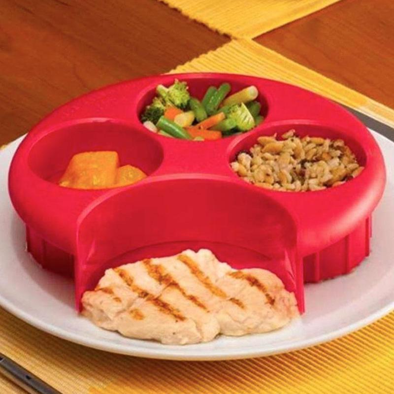 1pc Diet Food Dispenser Kitchen Meal Measure Dish Divider Vegetables Fruit Portion Control Cooking Tools Kitchen Accessories