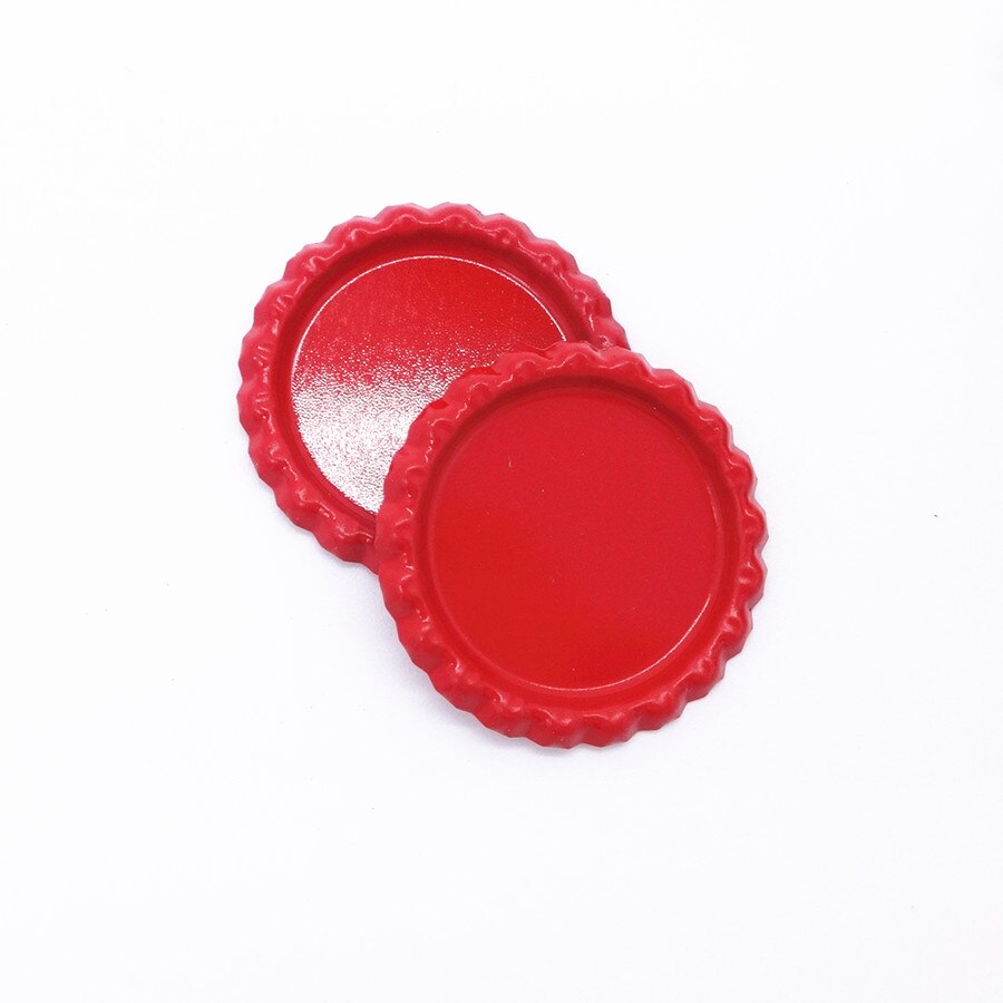 20 Pcs 1 &quot;25.4mm Ronde Vorm Flattened Bottle Caps Voor Carfts/Sieraden Diy Haarelastiekjes Ketting Decoratie accessoires M1903: Rood