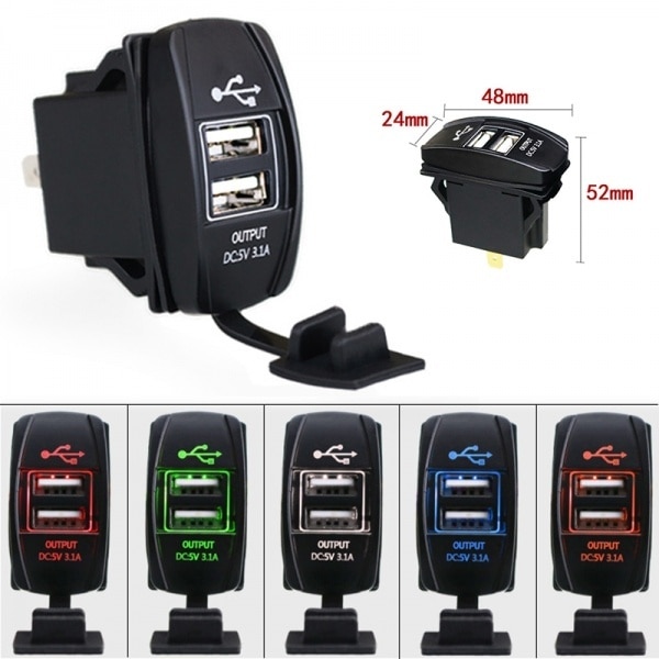 12-24V 3,1 A LED Dual USB Auto Auto Energie Ladegerät Hafen Buchse für praktisch iPhone Samsung HUAWEI Universal-