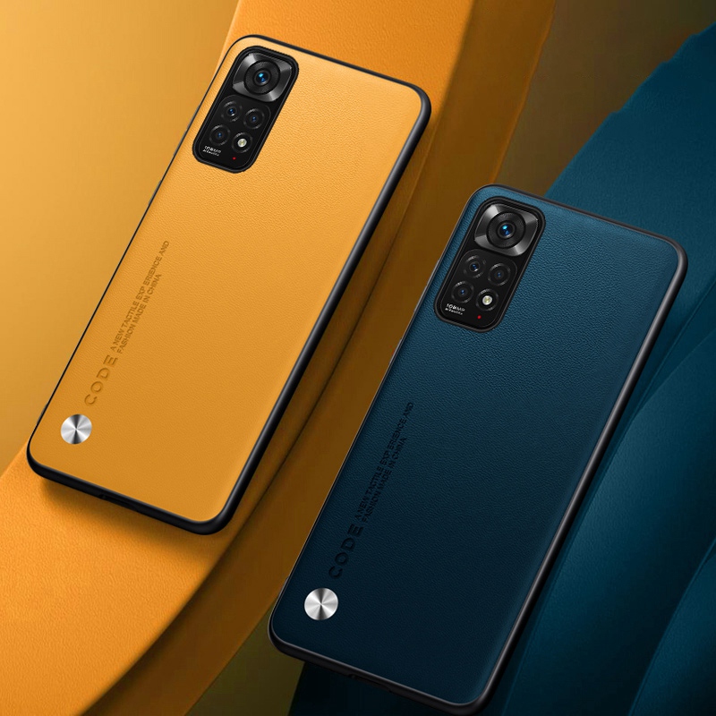 Étui de luxe en cuir PU pour Xiaomi Redmi Note 11S 11 Pro, coque arrière de Protection en Silicone mat pour Redmi Note 11E Pro