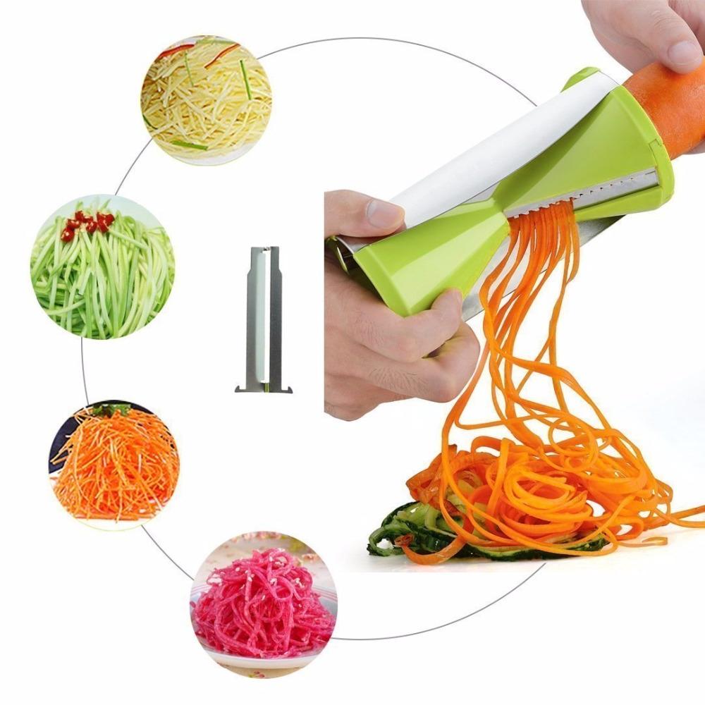 Máquina para hacer Espagueti de calabacín, el mejor Spiraler, fideos, Zoodler, Fettuccine, Pasta, rebanadora de mano