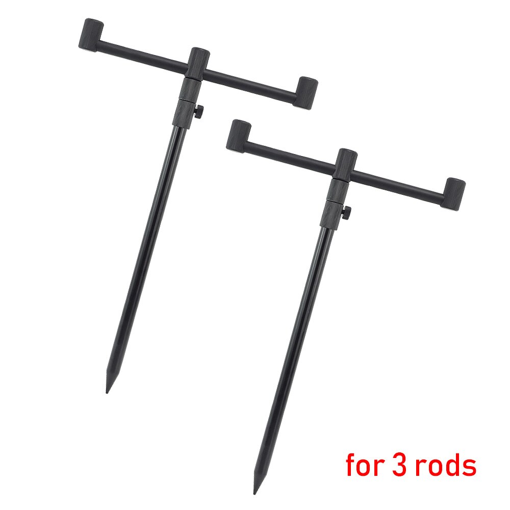 Barra de aluminio para pesca de carpa, barra de pesca, barra zumbadora para 3 Cañas: 3 rods