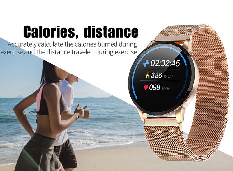 Vrouwen Sport Smart Horloge Mannen LED Waterdichte SmartWatch Hartslag Bloeddruk Stappenteller Horloge Klok Voor Android iOS