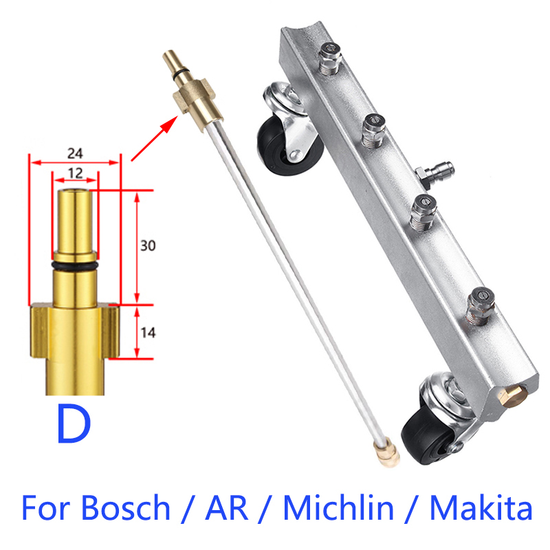 Buse de nettoyage à jet d&#39;eau pour châssis de voiture, pour Parkside Karcher K5 black et decker michelin buse haute pression adaptateur nettoyeur haute pression grip 1/4 washer: D