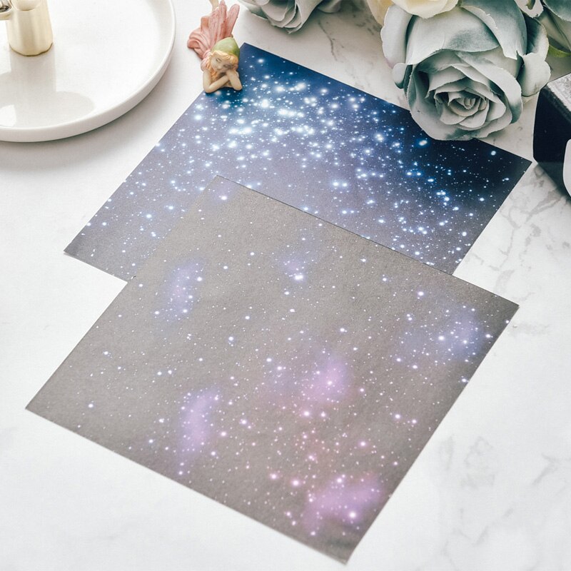 Papel de fondo de universo estrellado azul, planificador, manualidades, papel recortes, álbumes de fotos DIY decorativos