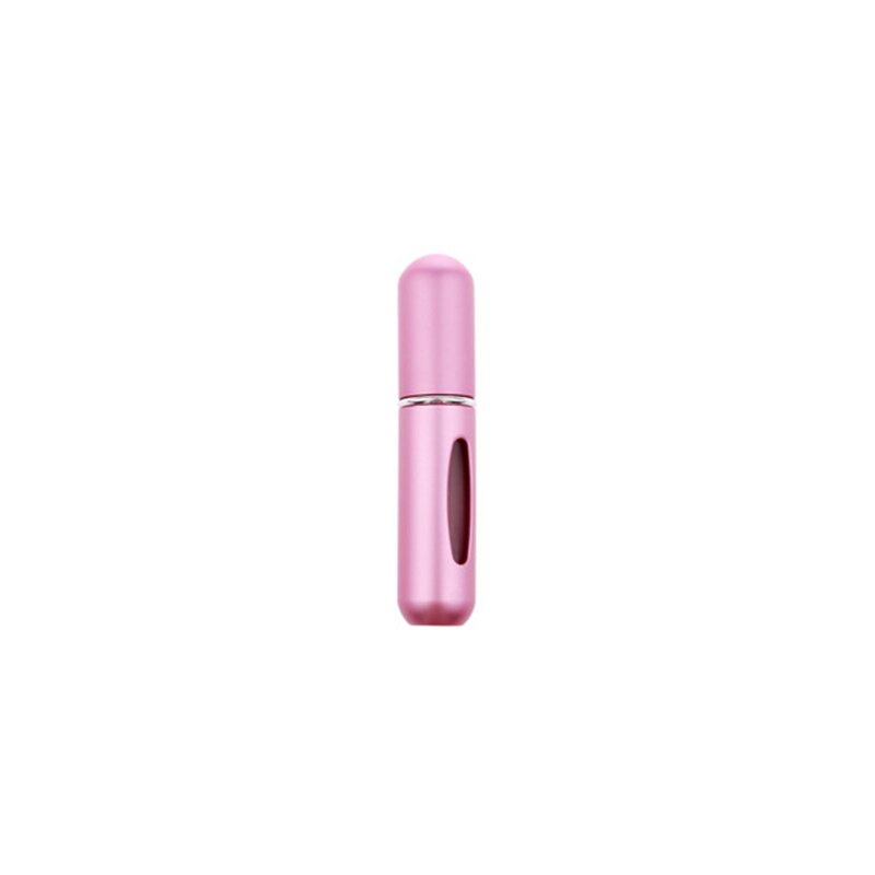 Bottom-filled Metal Shell 5ml Perfume Bottle Dropper Portable Sample Bottles Frosted Perfume Points Bottling Oil Bottle: Pink