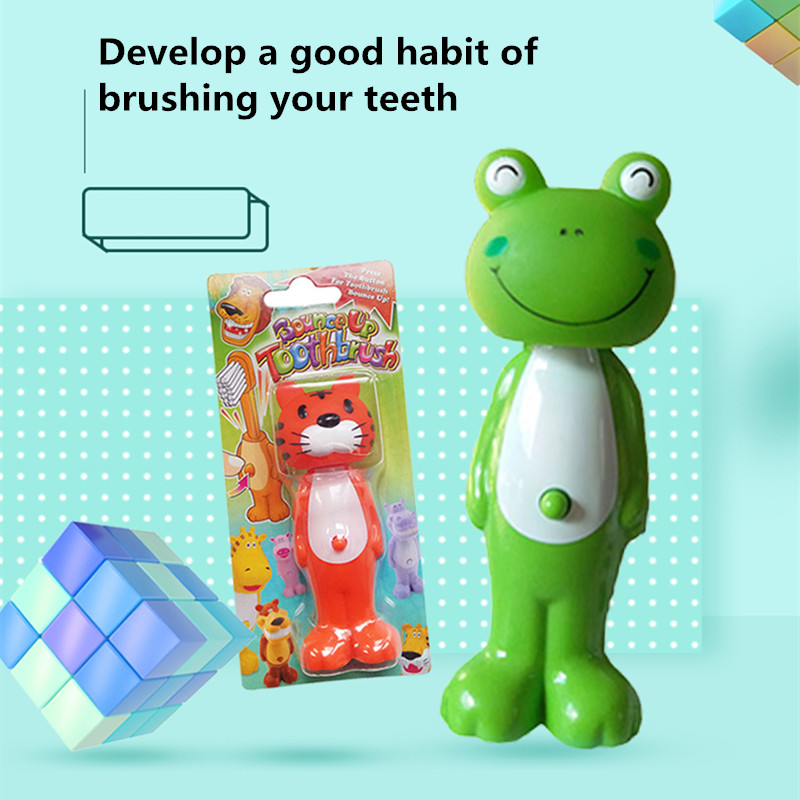 Spazzolini da denti retrattili per bambini spazzolini da denti a setole morbide a forma di animale per bambini spazzolino da denti per igiene orale dentale