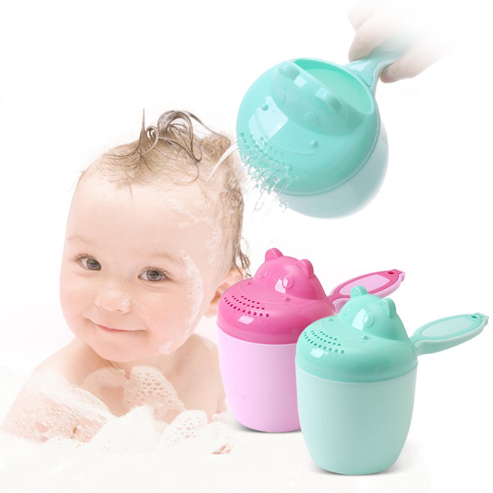 Leuke Pasgeboren Baby Spoelen Cup Hippo Baby Badkamer Douche Shampoo Spoelen Cup Hair Wassen Lepel Met Handvat Schattige Dieren