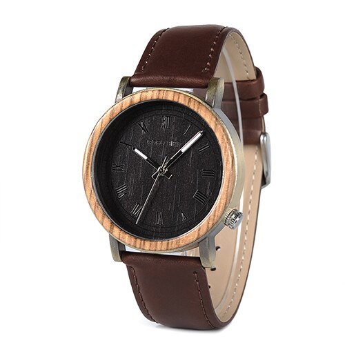 BOBO BIRD – montre à Quartz en bois pour homme, spécial, boîte en bois: WP01-2