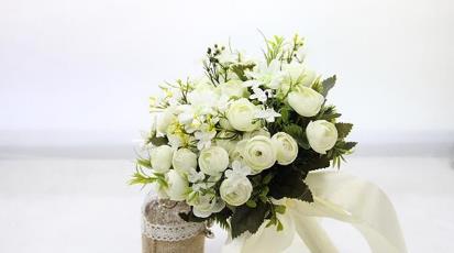 purple light green pink Blue Ivory Yellow wedding flower wedding bouquet: milk white