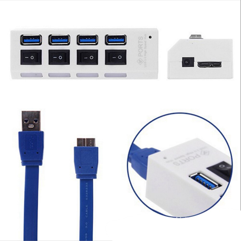 USB Hub 3.0 USB Splitter Multi USB 2.0 Hub 4/7 Port Expander Multi USB 3 Hab Use Power Adapter Computer Accessories Hub For PC