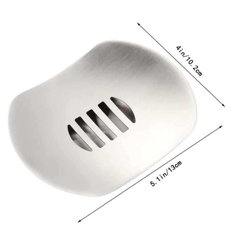 Vliegende Schotel Zeepbakje Rvs Zeep Houder Voor Badkamer En Douche Zeep Houder Double Layer Aftappen Zeepkist: Frosted