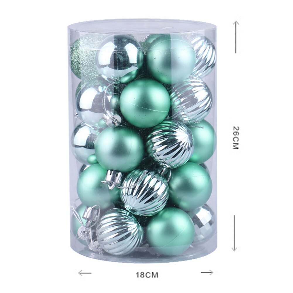 34 stuks kerstballen winkelcentrum plafond raam hangende bal ornament hanger kerstfeest kerstboomversiering: Groente