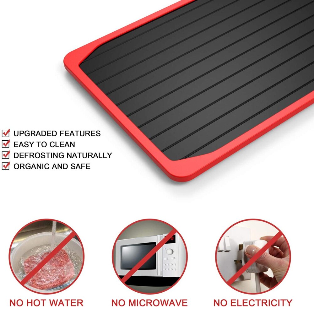 Fast Board for Defrosting Plate Thawing Tray for Frozen Meat Food Large Thaw Quick Defrost Tray Board Mat Pad Kitchen Tool