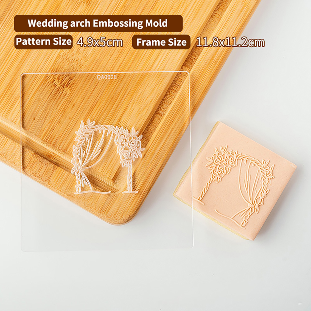 Verktøy for bryllupskakedekorering, kakepresse, stempel, pregemaskin, kjeksutstikker, fondant, sukkerhåndverk, kakeutstikkere, form, kakeform: Rosa