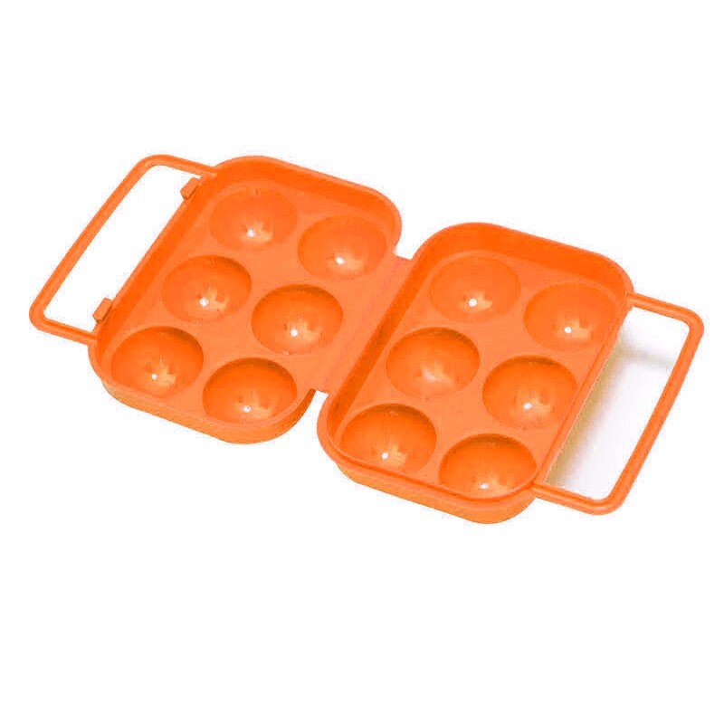 Bærbar håndveske type egg kartong støtsikker egg beskyttelse boks for reise kjøkken tilbehør egg oppbevaringsbrett egg oppbevaringsboks: Oransje