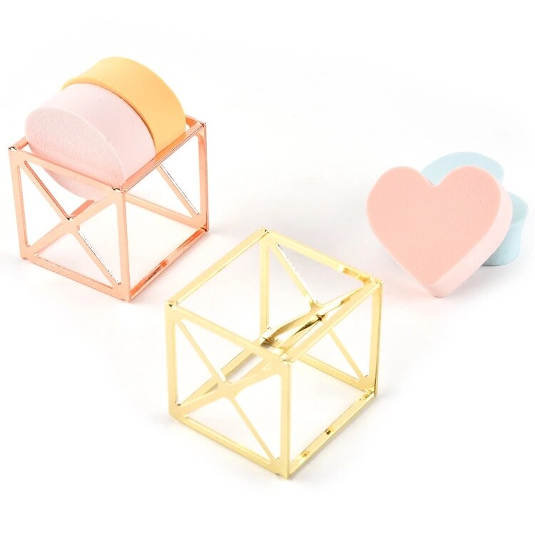 1pc sminkesvamp pudderstativ eggpulver puff brakett boks tørketrommel arrangør skjønnhetshylle holder skrivebordsoppbevaring