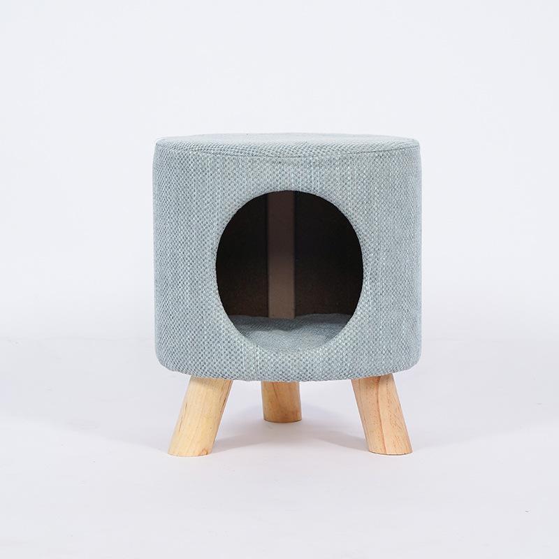Taburete moderno Para casa de gato, cueva, estera suave Para las cuatro estaciones, asiento portátil Para mascotas, Casitas Para Gatos, CHATE Lit, mascotas, accesorios de Gatos: Blue / small size