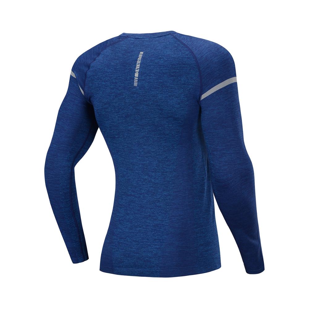 Li-ning mænd løber langærmede t-shirts komfort slim fit foring li ning sweatshirts sport tee toppe atlq 007 mtl 1059