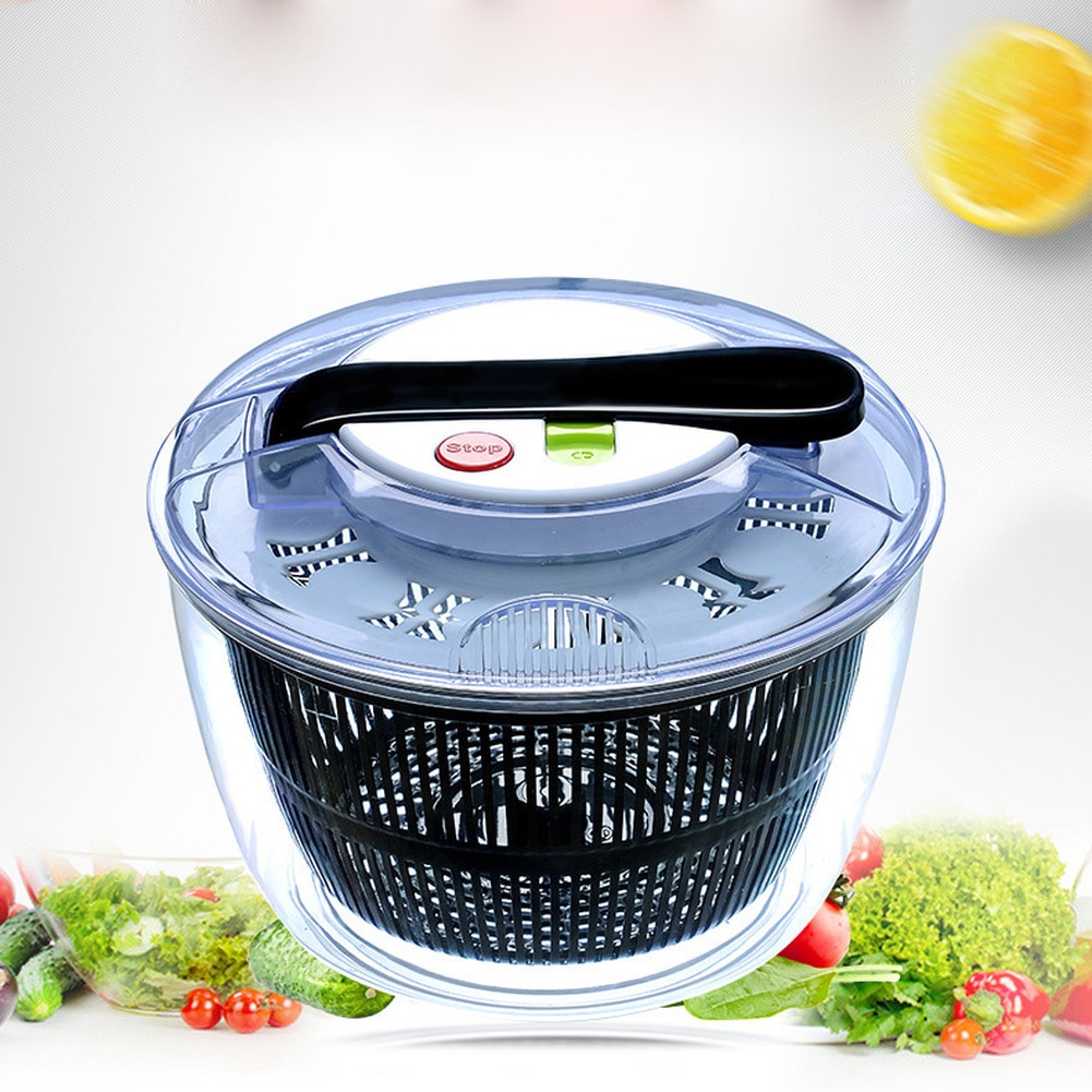 Plantaardige Wasmachine Met Kom Salade Spinner Grote Clear Mixer Kom Fruit En Veggie Wassen Container Keuken Tool Slakom Cutter
