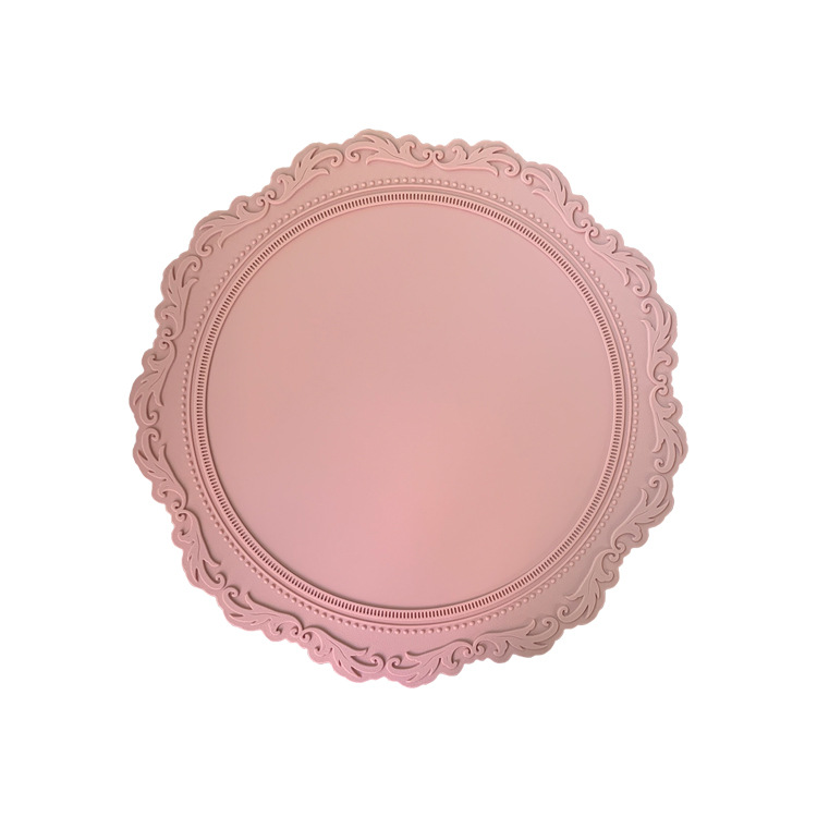 Almohadilla aislante resistente a altas temperaturas, tapete de silicona resistente al calor para mesa de comedor, tapete grueso para el hogar, tapete para tazas, cuenco y plato: Morado