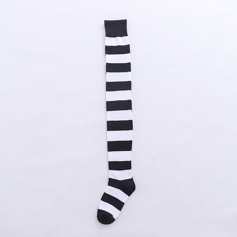 Dames Meisjes Overknee Lange Streep Dij Hoge Gestreepte Katoenen Sokken 22 Kleuren Zoet Schattig Plus Size Overknee Sokken: Blauw