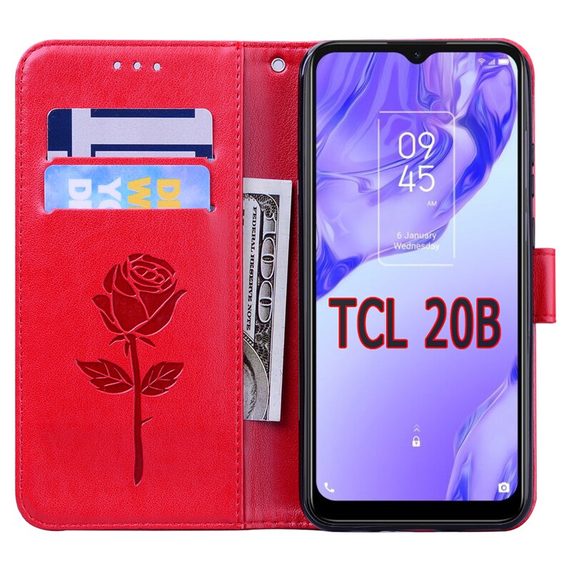 TCL20B Etui Cover Voor Tcl 20B Case Flip Wallet Leather Magnetic Card Telefoon Protector Boek Funda Voor Tcl 20 B чехолна Coquea Tas