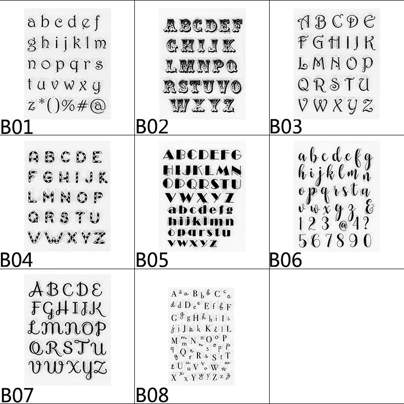 Alphabet Number Fondant Cake Stamp Silicone Clear Mold Letters Biscuit Fondant Decoration Cake Embosser Stamp Baking Tools