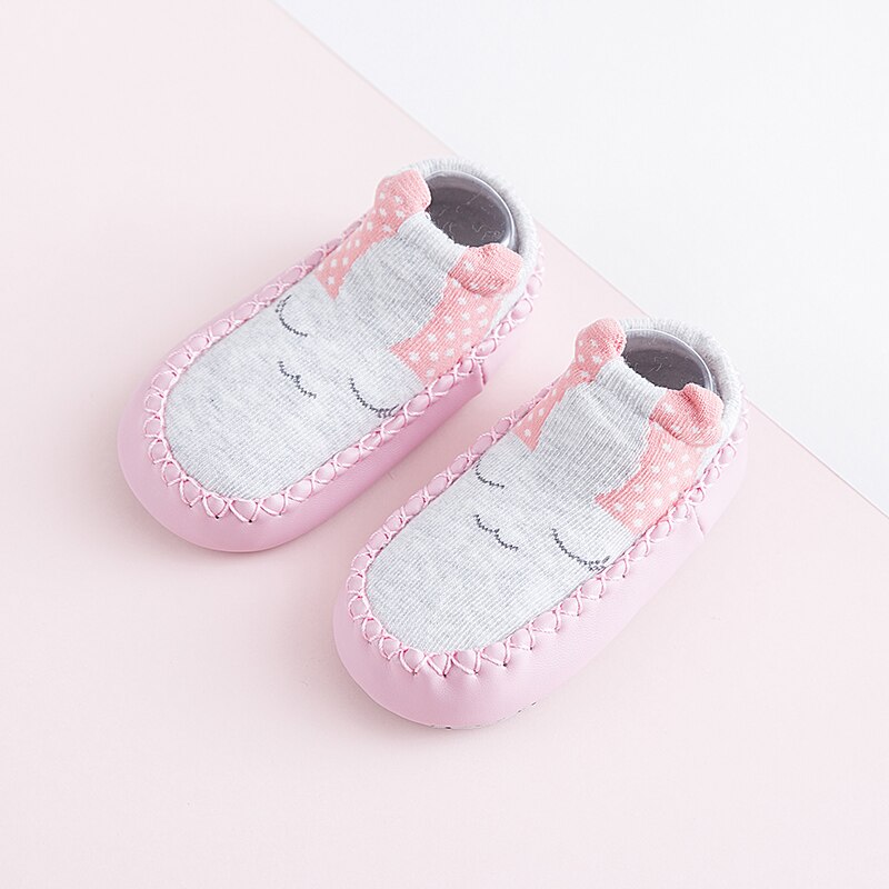 Zeven & Mami Lente Zachte Bodem Cartoon Floor Sokken Antislip Peuter Meisje Jongen Schoenen Floor Sokken Kinderen Kids indoor Leren Zool: TX002-2 / XS(0-10M)