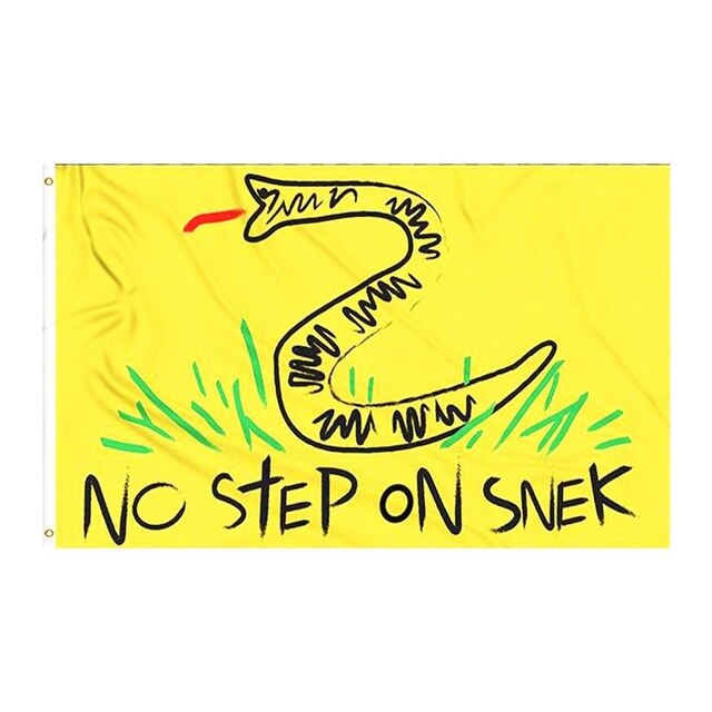90x150 CM dont tread on me Yellow Snake gadsden flag: C / 90 x 150cm