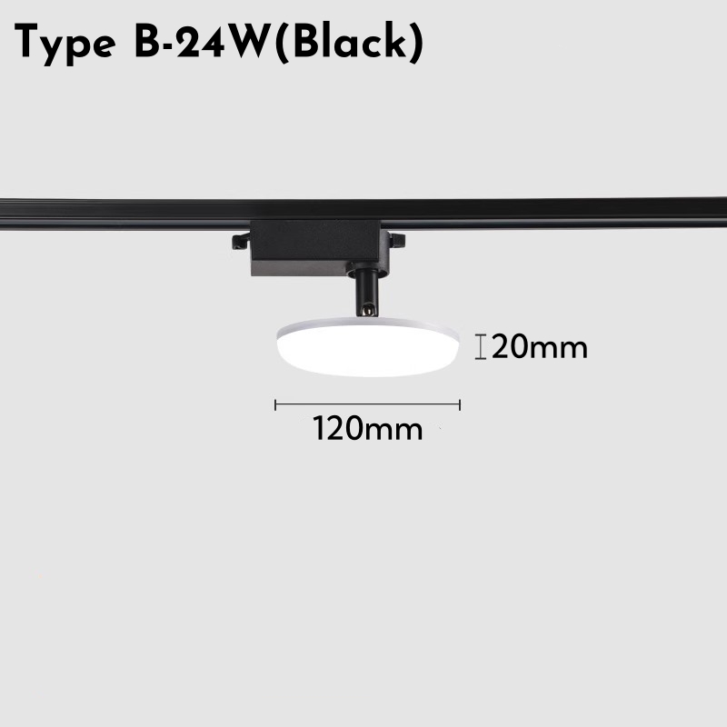 Ultradunne Ronde LED Spoor Licht 24W 36W 50W Draaibare Plafond Rail Lampen Foyer Kledingwinkel kantoor Indoor Vullen Spoor Verlichting: orange / zwart