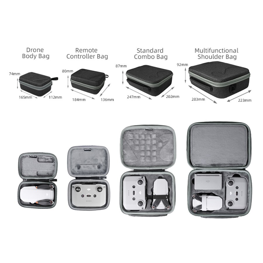 Drone Box for DJI Mini 2 Fly More Comb Portable Carrying Case Shoulder Bag Mini 2 Storage Accessories