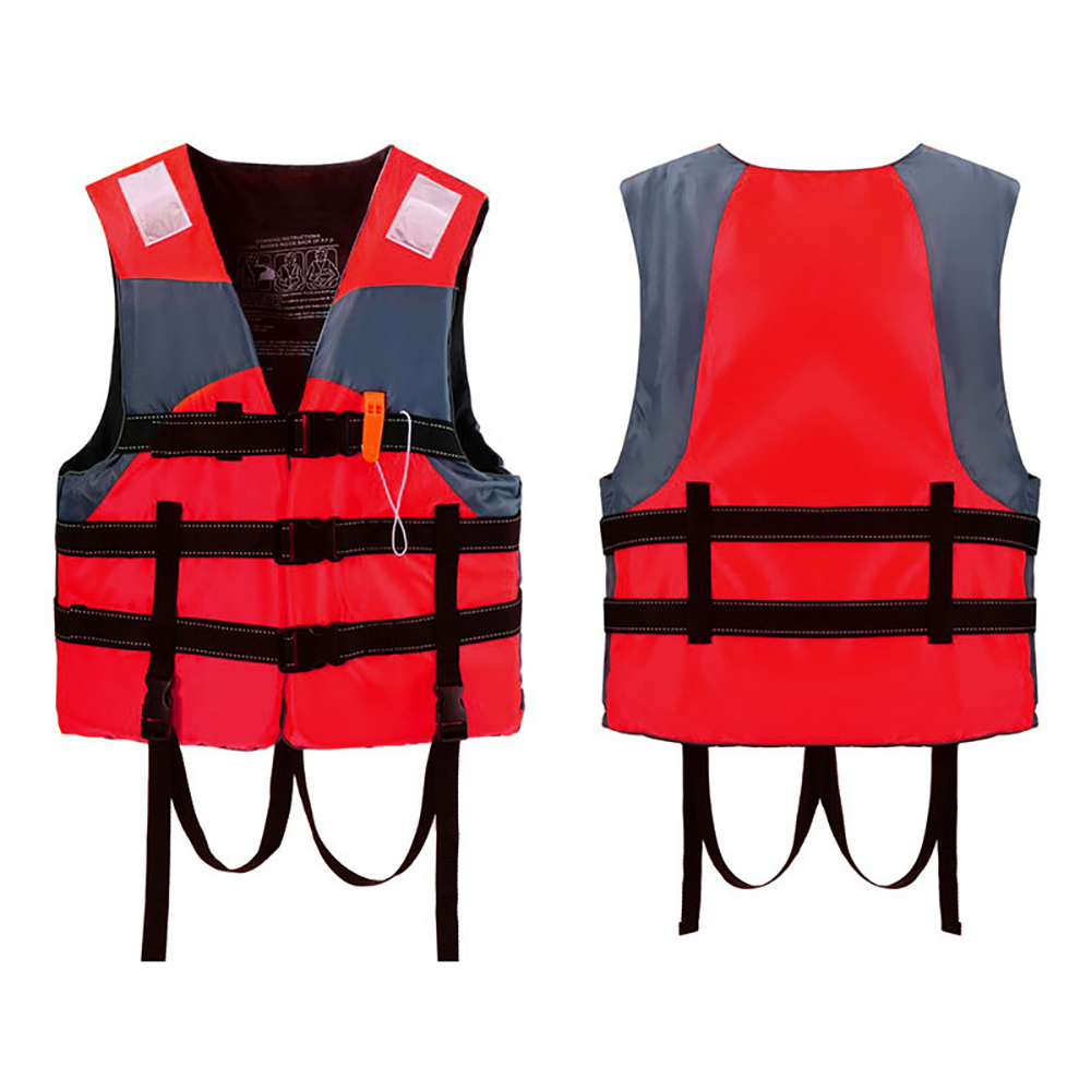 Adult kayak life jacket, surf vest, motorboats, wakeboard, raft, lifeboat, ski, water sports, swimming, drifting, life jacket: S / Red