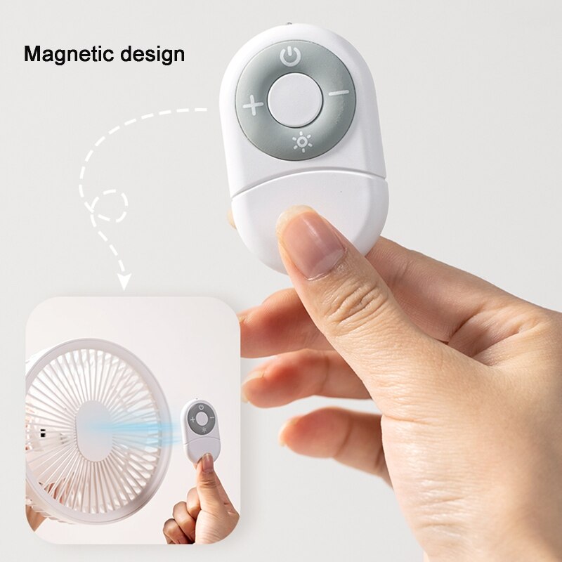 USB Ceiling Fan with Remote Control Camping Fan Lamp Hanging Fan 3 Speed For Bedroom Home Outdoor USB Rechargeable D5QC