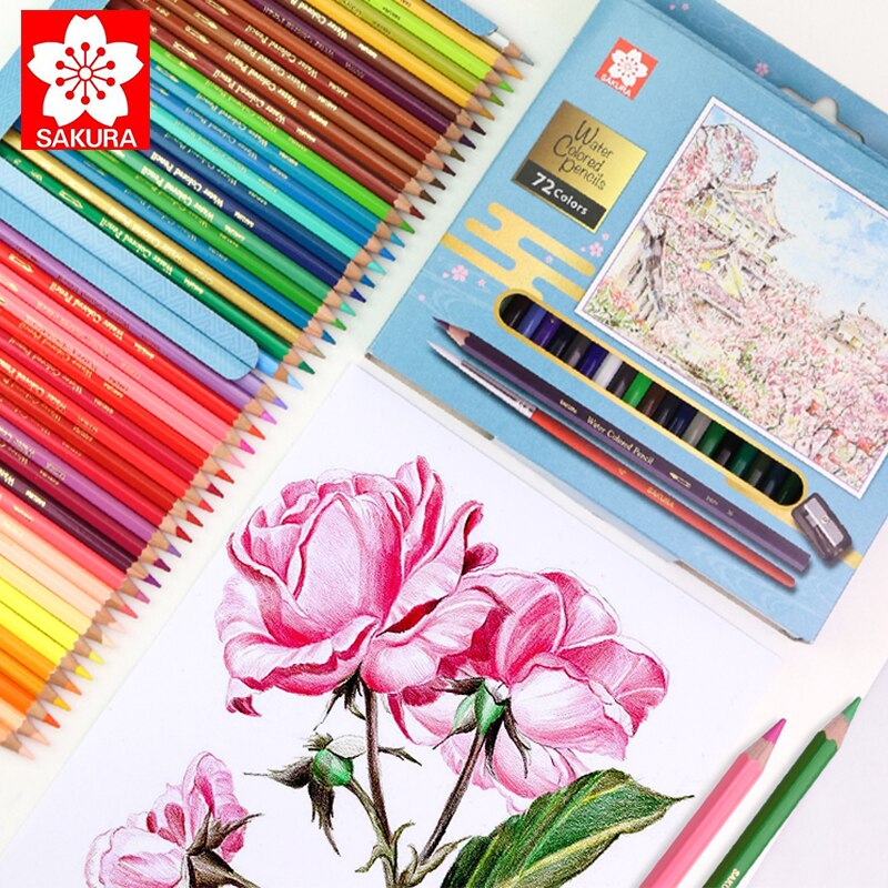 SAKURA Water Soluble Colored Pencils 72 Colors Wat... – Grandado