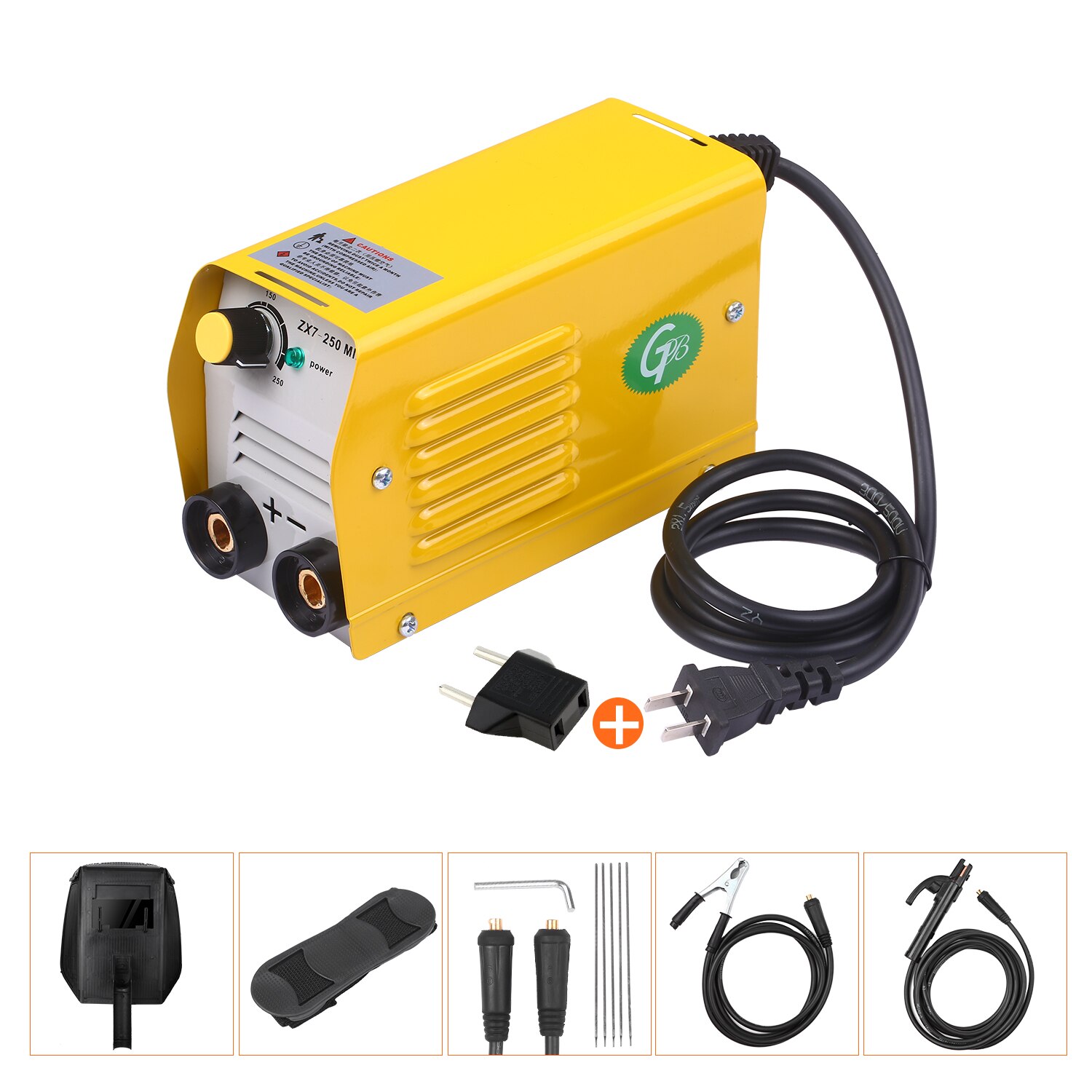 Arc 250Amps IGBT Welding equipment Portable Electric no-Stick for 2.5-3.2mm Rods for Electric Work with Safety Set