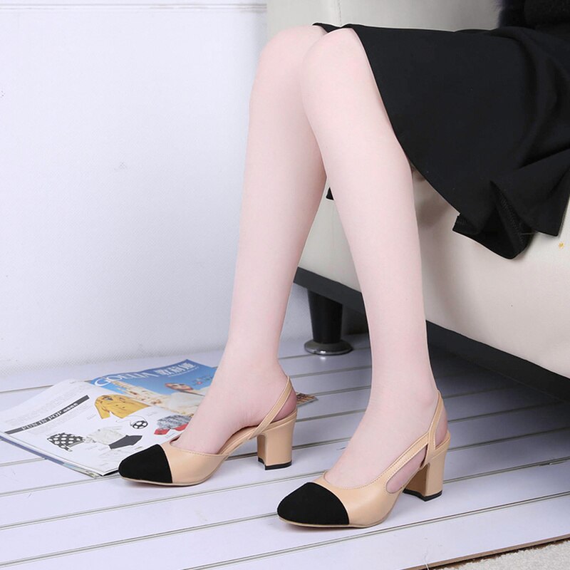 Dames sandalen dames schoenen vrouw lente zomer gemengde kleuren dames vierkante neus hoge hak sandalen vrouw