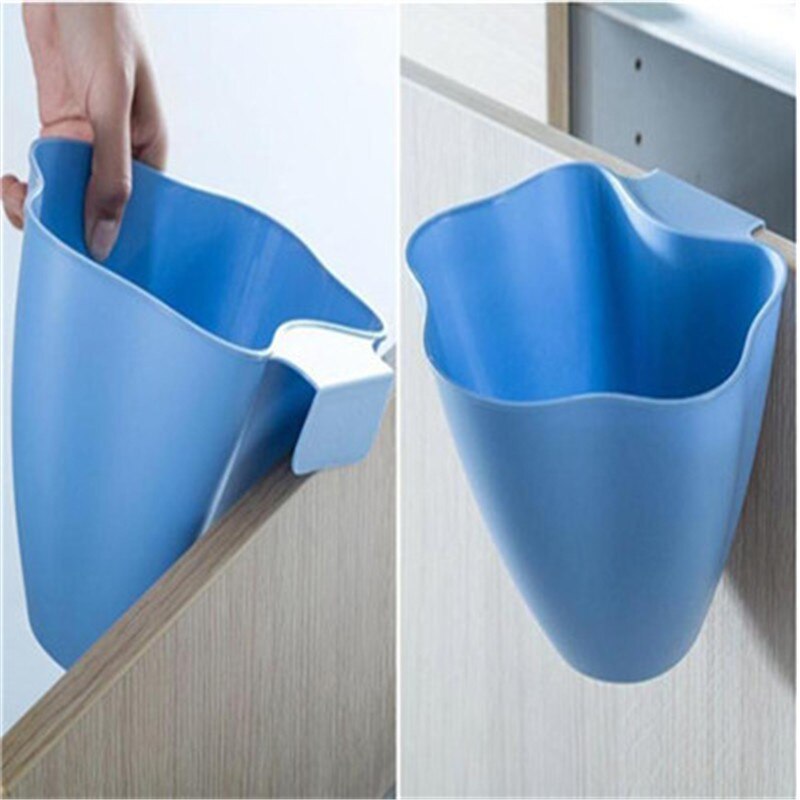 Trash Rack Storage Garbage Bucket Kitchen Cabinet Door Hanging Trash Garbage Bin Can plastic Rubbish Container