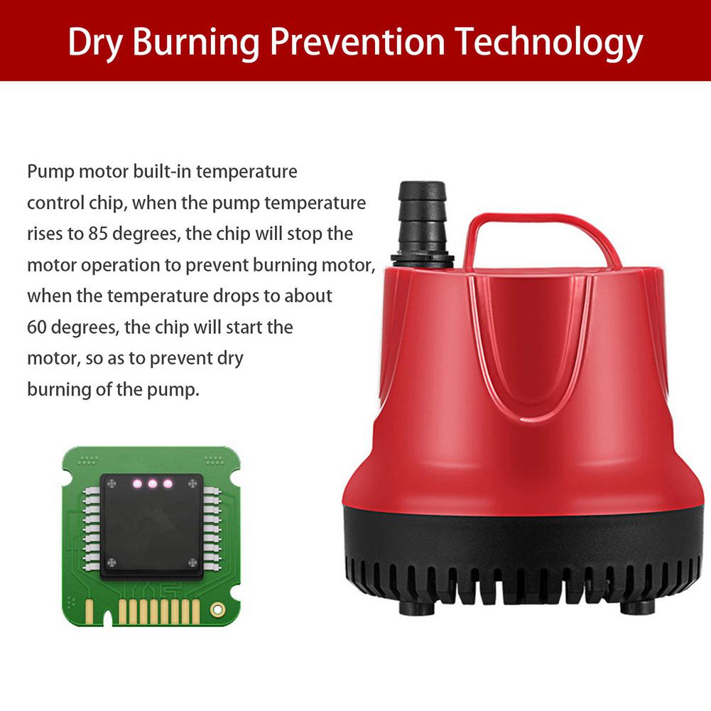 Water Pump 10-80W AC220-240V 50Hz Submersible Ultra-Quiet Pump Fish Tank Aquarium Pond Spout Feature Pump Full Automatic GB plug