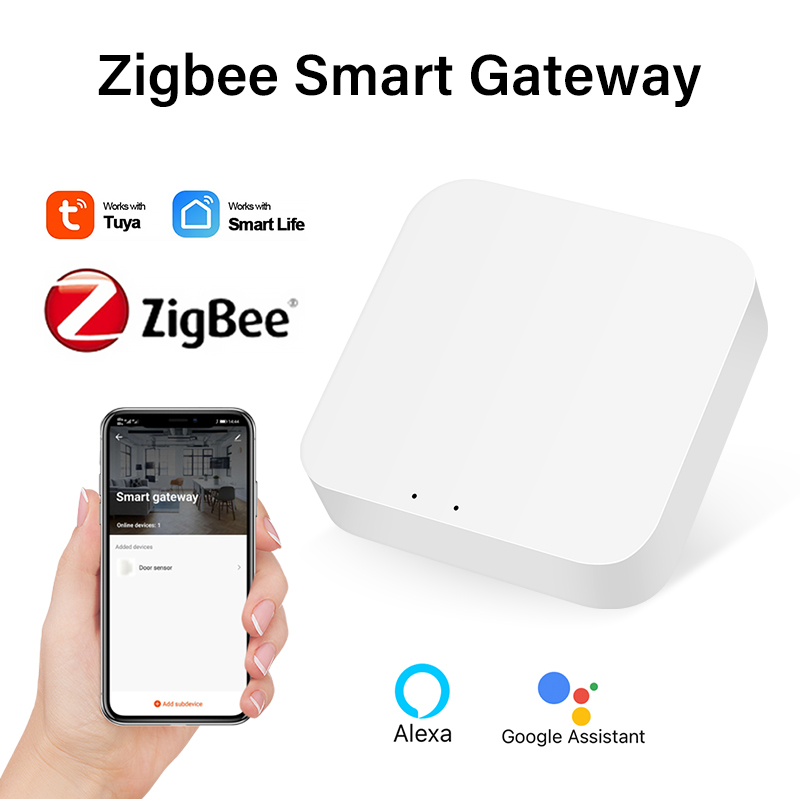 Zigbee-Válvula de agua con Wifi, controlador de Gas, Control por aplicación, funciona automáticamente con Sensor de agua, Alexa Smartthings, Yandex, Tuya, Smart Life: tuya gateway