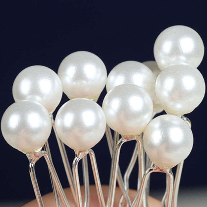 20 Stks/partij 6Cm Enkele Witte Parel Haarspelden Bruids Haarspelden Bruiloft Haar Accessoires Voor Vrouwen