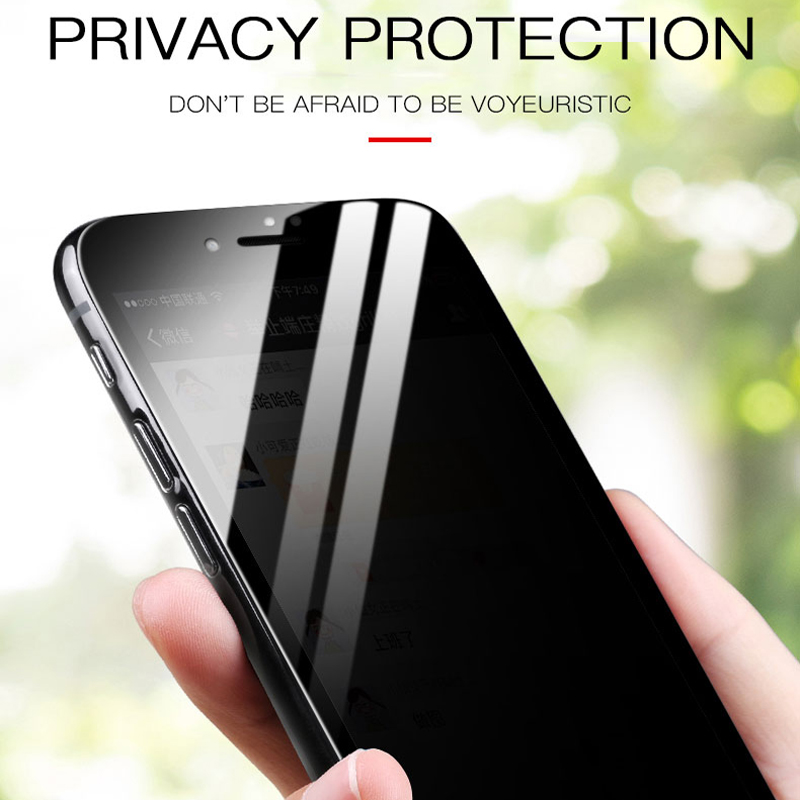 Protecteur d'écran de confidentialité, 3 pièces, pour iPhone 8 7 6 6s Plus SE 2022 9H, Film Anti-espion en verre trempé complet