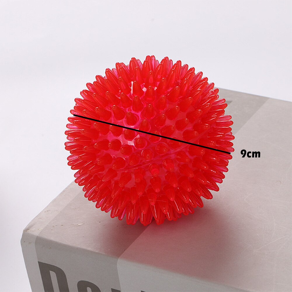 Pet Dog Squeaky Toy Dog Rubber Squeaker Toys Safety Durable Dogs Ball Toy for Dog Chew Toy Toothbrush Molar Toys Perro Juguetes: New Ball Red