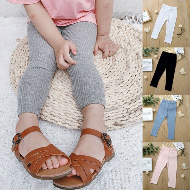 Babykleding dikke warme katoenen meisjes lange effen leggings basic effen kinderbroeken kinderen